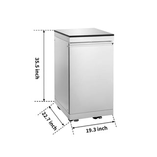 Silver - 304 Stainless Steel Modular Outdoor Kitchen Storage Cabinet - homecabinets