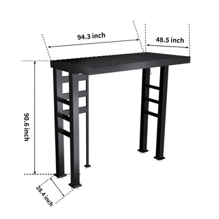 Silver - 304 Stainless Steel Outdoor Kitchen Shed - homecabinets