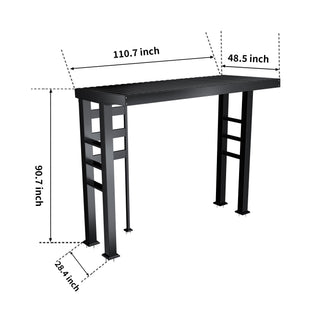 Silver - 304 Stainless Steel Outdoor Kitchen Shed - homecabinets
