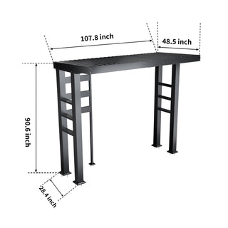 Silver - 304 Stainless Steel Outdoor Kitchen Shed - homecabinets