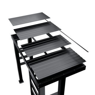 Silver - 304 Stainless Steel Outdoor Kitchen Shed - homecabinets