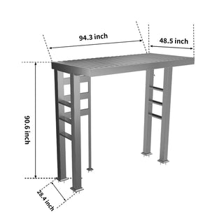 Silver - 304 Stainless Steel Outdoor Kitchen Shed - homecabinets
