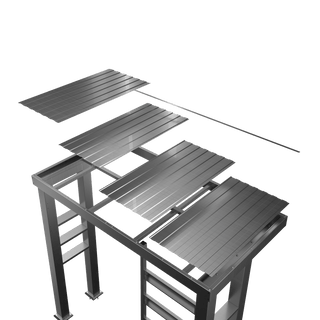 Silver - 304 Stainless Steel Outdoor Kitchen Shed - homecabinets