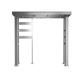 Silver - 304 Stainless Steel Outdoor Kitchen Shed - homecabinets