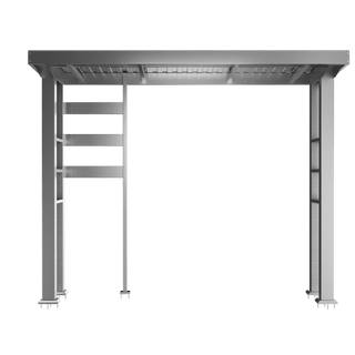Silver - 304 Stainless Steel Outdoor Kitchen Shed - homecabinets