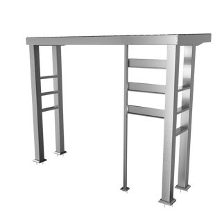 Silver - 304 Stainless Steel Outdoor Kitchen Shed - homecabinets