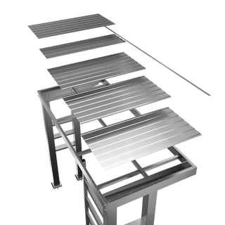 Silver - 304 Stainless Steel Outdoor Kitchen Shed - homecabinets