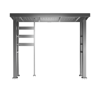 Silver - 304 Stainless Steel Outdoor Kitchen Shed - homecabinets