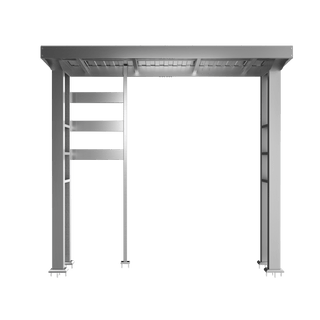 Silver - 304 Stainless Steel Outdoor Kitchen Shed - homecabinets