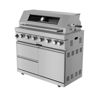 Silver - 43 - Inch 304 Stainless Steel Modular Outdoor Kitchen 6 - Burner Gas Grill - homecabinets