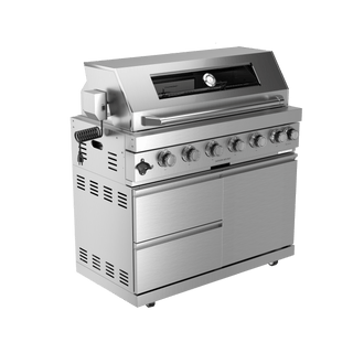Silver - 43 - Inch 304 Stainless Steel Modular Outdoor Kitchen 6 - Burner Gas Grill - homecabinets