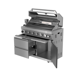 Silver - 43 - Inch 304 Stainless Steel Modular Outdoor Kitchen 6 - Burner Gas Grill - homecabinets