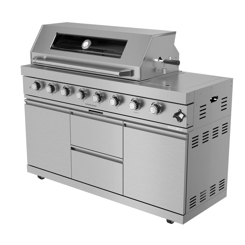 Silver - 58-Inch 304 Stainless Steel Modular Outdoor Kitchen 6-Burner ...