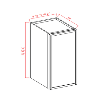 Slim Aston Green - 09"W × 30"H Standard Wall Cabinet - homecabinets