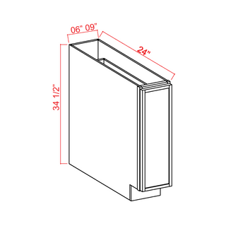 Slim Aston Green - 09"W Spice Pull - Out Rack Base Cabinet - homecabinets