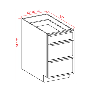 Slim Aston Green - 12"W Vanity Drawer Base Cabinet - homecabinets