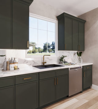 Slim Aston Green - 18"W × 48"H Drawer Wall Cabinet - homecabinets