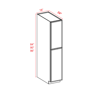 Slim Aston Green - 18"W × 84"H Tall Pantry Cabinet - homecabinets