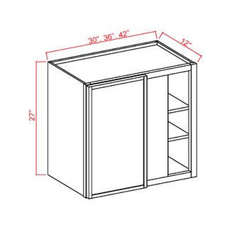 Slim Aston Green - 27"W × 30"H Blind Corner Wall Cabinet - homecabinets
