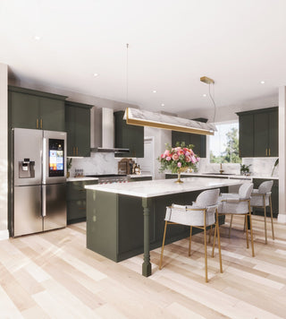 Slim Aston Green Shaker 10x10 Kitchen - homecabinets