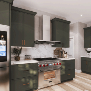 Slim Aston Green Shaker 10x10 Kitchen - homecabinets