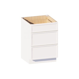 Slim Dove White - 24"W Vanity Drawer Base Cabinet - homecabinets