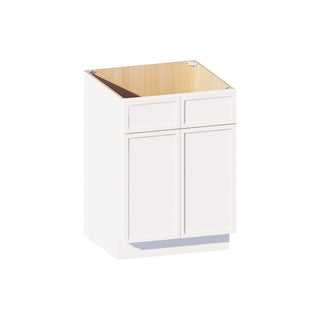 Slim Dove White - 24"W Vanity Sink Base Cabinet - homecabinets