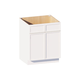 Slim Dove White - 27"W Vanity Sink Base Cabinet - homecabinets