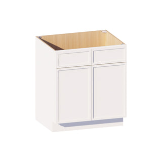 Slim Dove White - 30"W Vanity Sink Base Cabinet - homecabinets