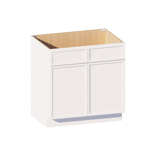 Slim Dove White - 33"W Vanity Sink Base Cabinet - homecabinets
