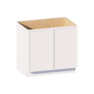 Slim Dove White - 36"W Full - Height Door Base Cabinet - homecabinets