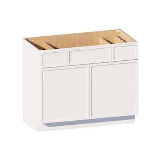 Slim Dove White - 42"W Centered - Sink Vanity Combo Cabinet - homecabinets