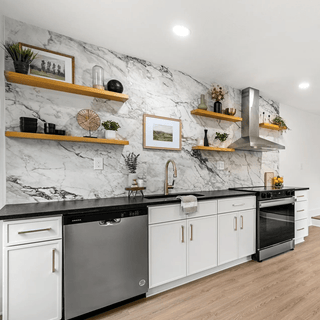 Slim Dove White Shaker 10x10 Kitchen - homecabinets
