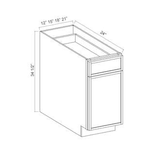 Slim Iron Black - 12"W Standard Base Cabinet - homecabinets