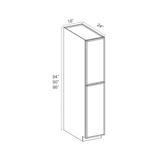 Slim Iron Black - 18"W × 96"H Tall Pantry Cabinet - homecabinets