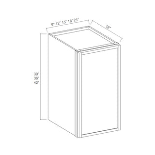 Slim Iron Black - 21"W × 42"H Standard Wall Cabinet - homecabinets