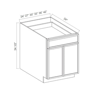 Slim Iron Black - 24"W Standard Base Cabinet - homecabinets