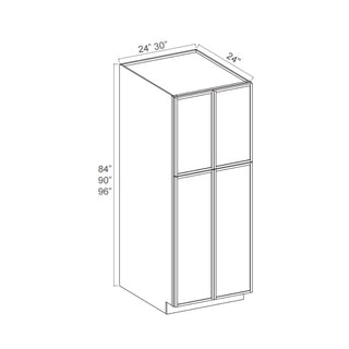 Slim Iron Black - 30"W × 96"H Tall Pantry Cabinet - homecabinets