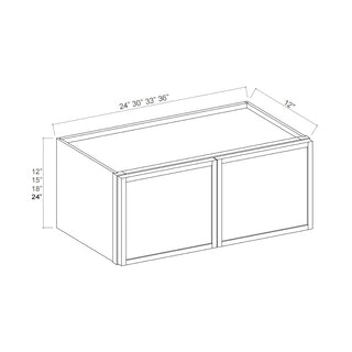 Slim Iron Black - 36"W × 18"H Standard Wall Cabinet - homecabinets