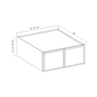 Slim Iron Black - 36"W × 24"H Deep (24") Wall Bridge Cabinet - homecabinets