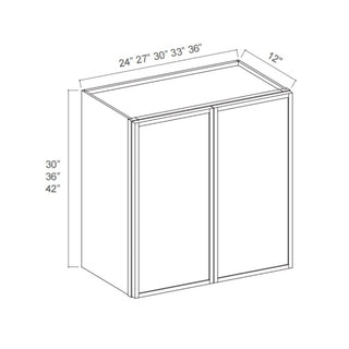 Slim Iron Black - 39"W × 30"H Standard Wall Cabinet - homecabinets