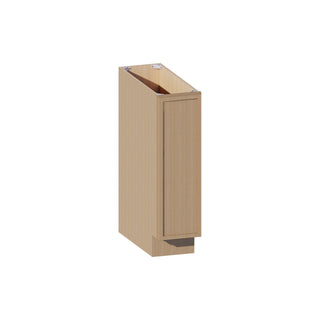 Slim White Oak - 09"W Full - Height Door Base Cabinet - homecabinets