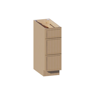 Slim White Oak - 12"W Drawer Base Cabinet - homecabinets