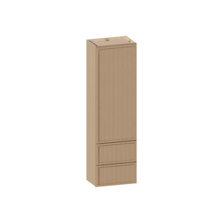 Slim White Oak - 18"W × 60"H Drawer Wall Cabinet - homecabinets