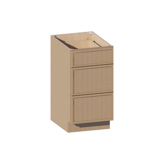 Slim White Oak - 18"W Drawer Base Cabinet - homecabinets