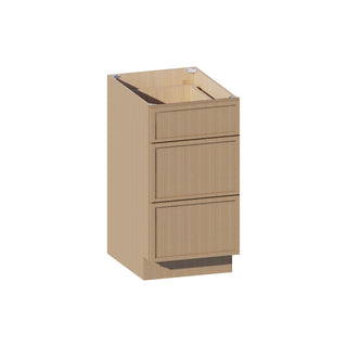 Slim White Oak - 18"W Vanity Drawer Base Cabinet - homecabinets