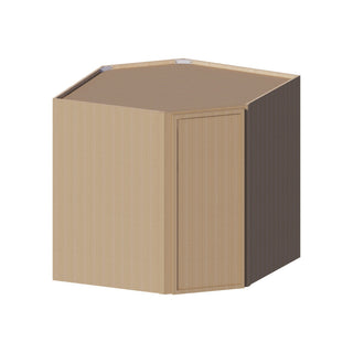 Slim White Oak - 24"W × 36"H Diagonal Corner Wall Cabinet - homecabinets