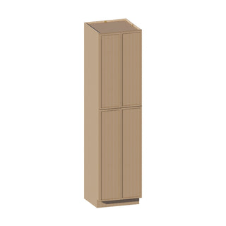 Slim White Oak - 24"W × 90"H Tall Pantry Cabinet - homecabinets