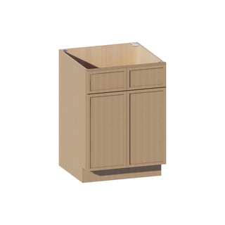 Slim White Oak - 24"W Vanity Sink Base Cabinet - homecabinets