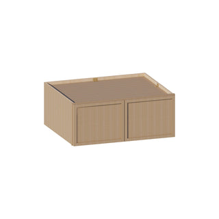 Slim White Oak - 30"W × 12"H Deep (24") Wall Bridge Cabinet - homecabinets